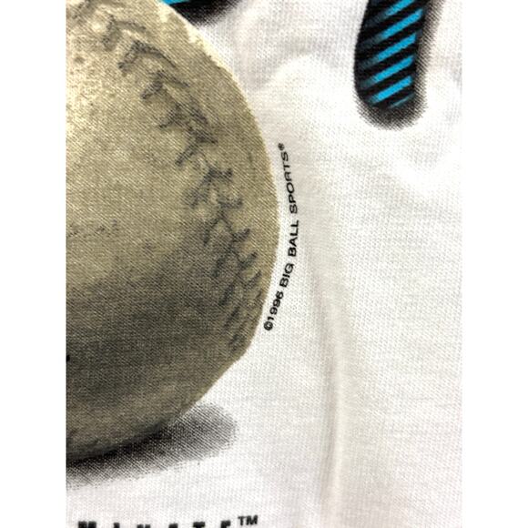 Vtg Big Ball Sports “Girls Dominate” Graphic T-Shirt White Made in USA L NWT - Picture 4 of 13